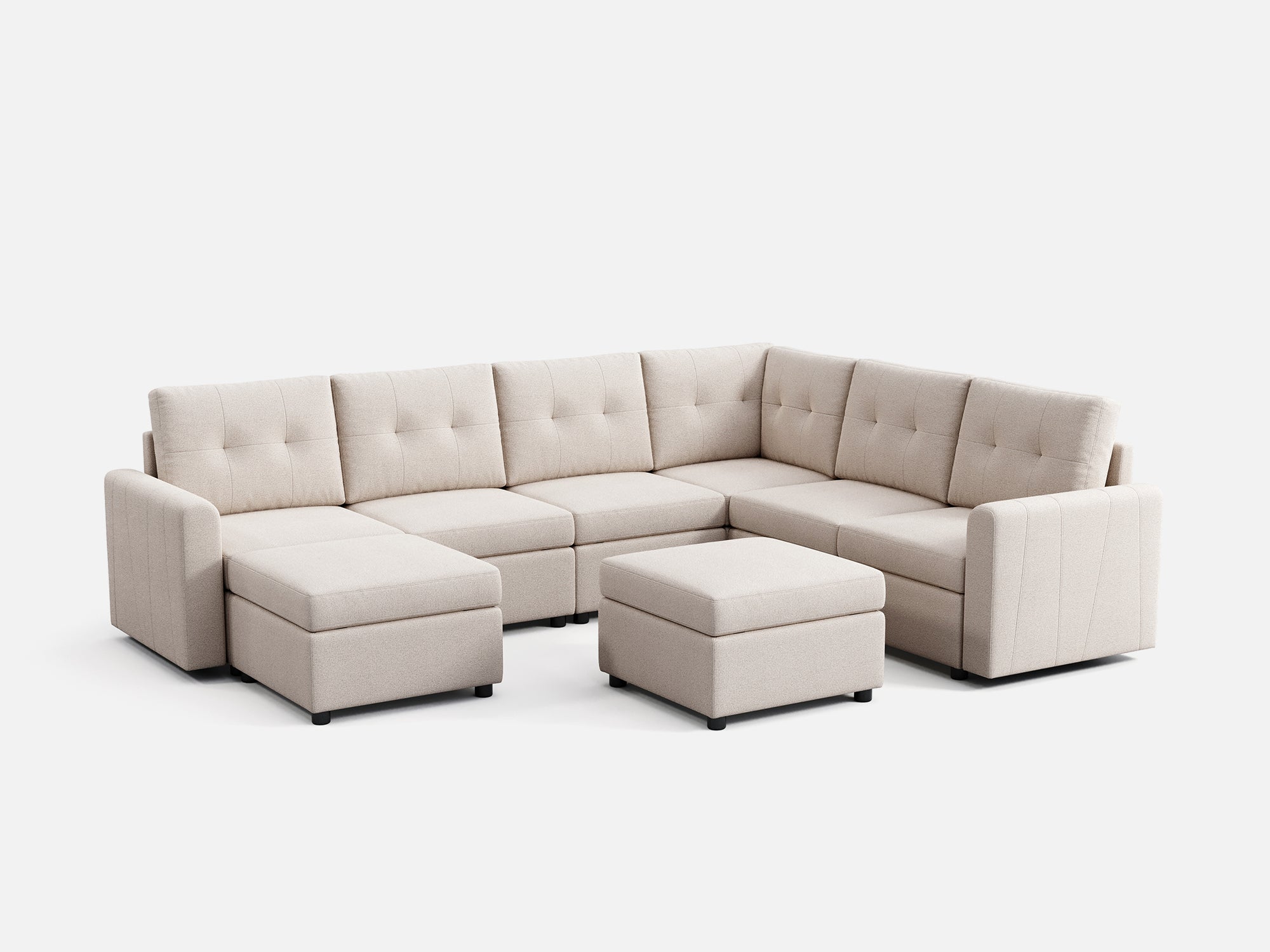 RUBIK III 5 Seats with Corner & 2 Ottomans